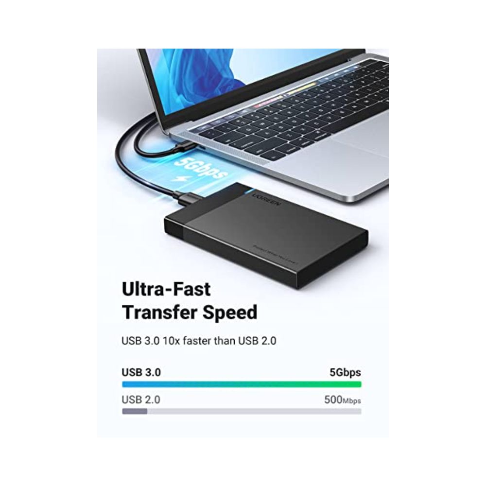 UGREEN 2.5 Inch Hard Drive Enclosure SATA HDD Caddy External USB 3.0 Hard Disk Case