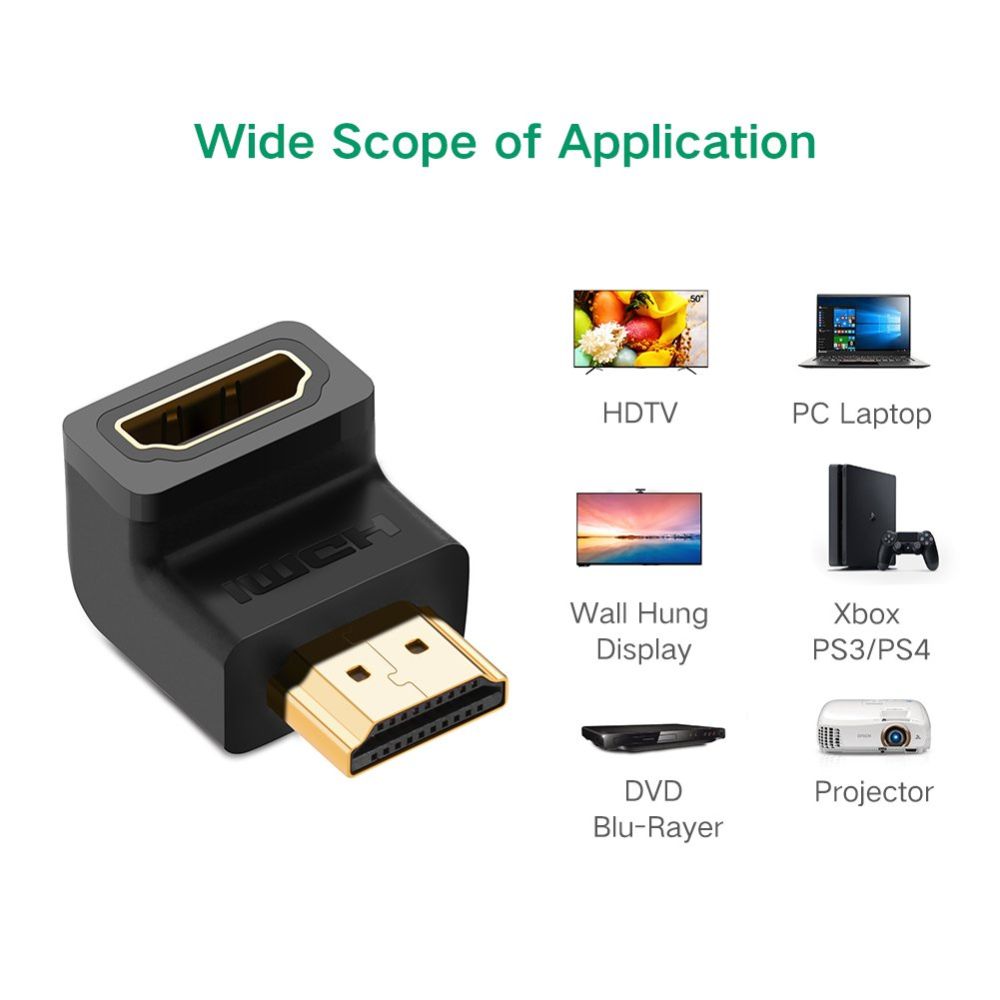 UGREEN 20109 HDMI Adapter Right Angle 90 Degree