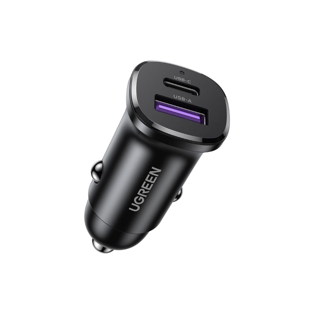 UGREEN 30W Dual Port Fast Car Charger, for Phones, Tablets &amp; Ipads
