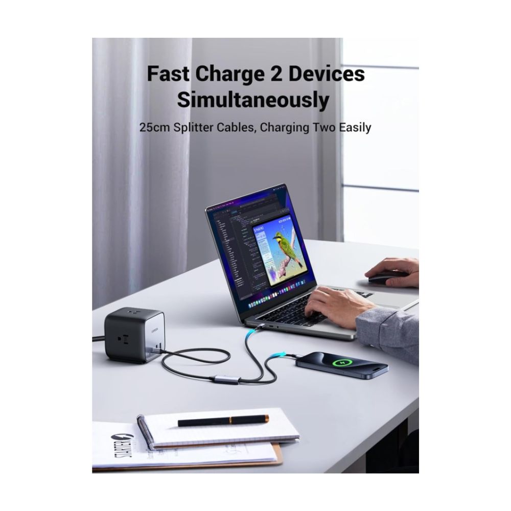 UGREEN 35087 2-in-1 100W PD Fast Charging Cable (1.5 Meter)