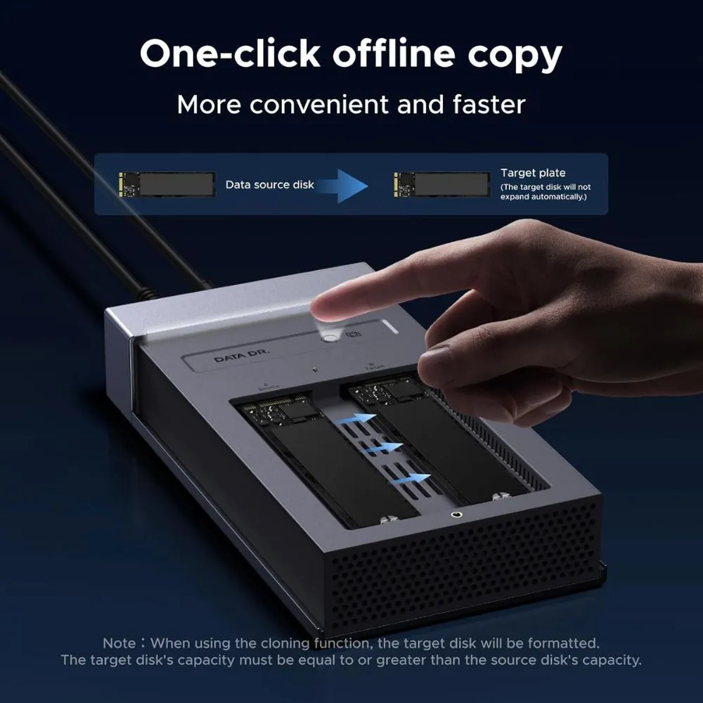 UGREEN 40Gbps Dual-Bay M.2 NVMe SSD Enclosure RAID
