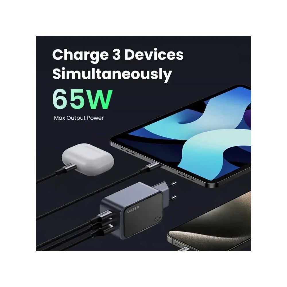 UGREEN 65W GaN Tech Chip Triple Port Charger