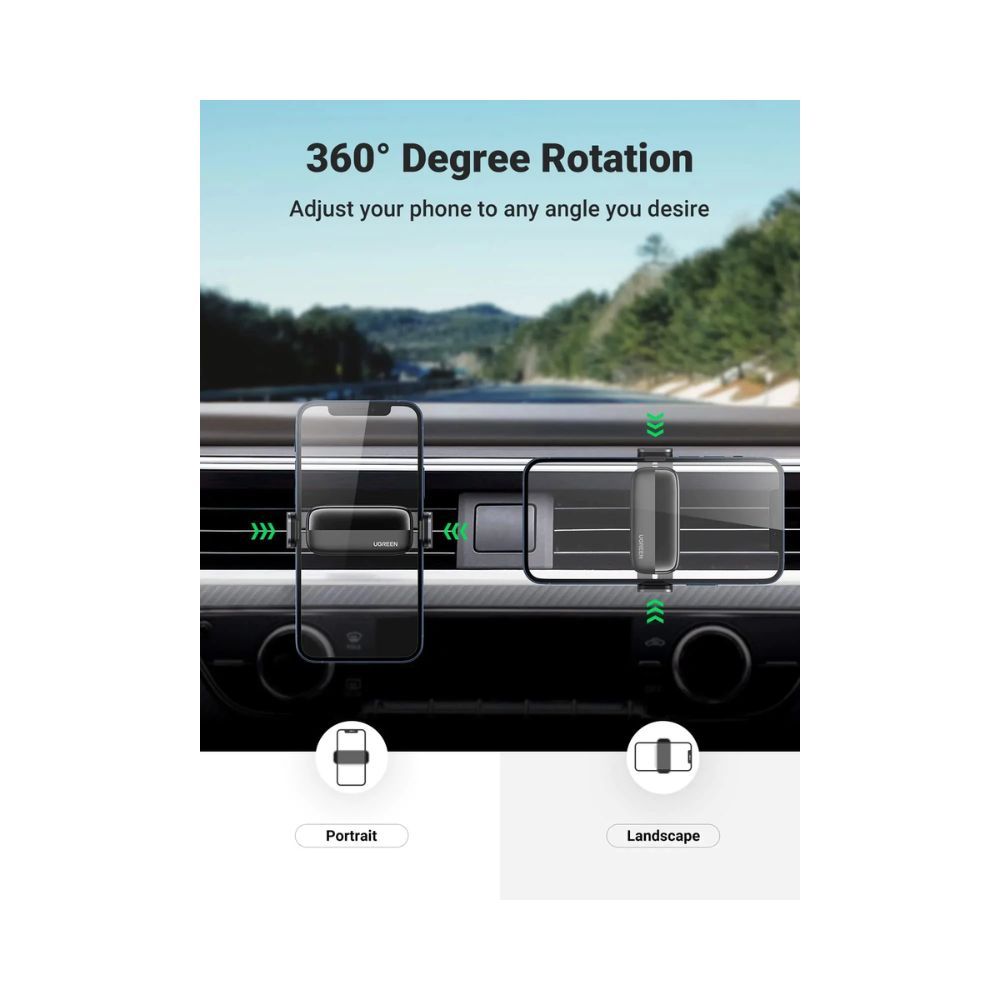 UGREEN Air Vent Car Phone Holder Reliable Stable 360 Rotation