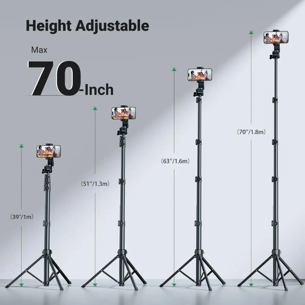 UGREEN Aluminum Phone Tripod with Bluetooth Remote