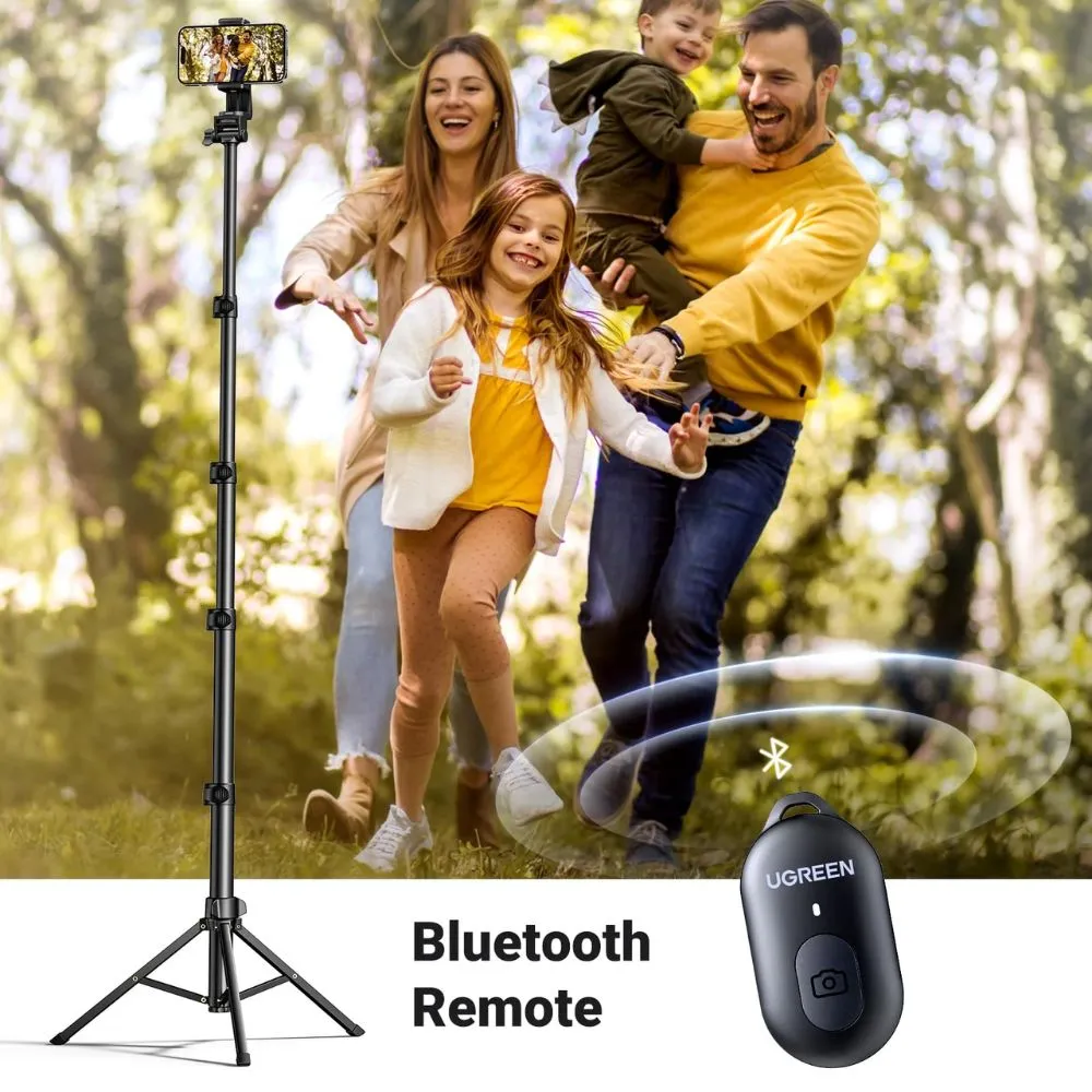 UGREEN Aluminum Phone Tripod with Bluetooth Remote