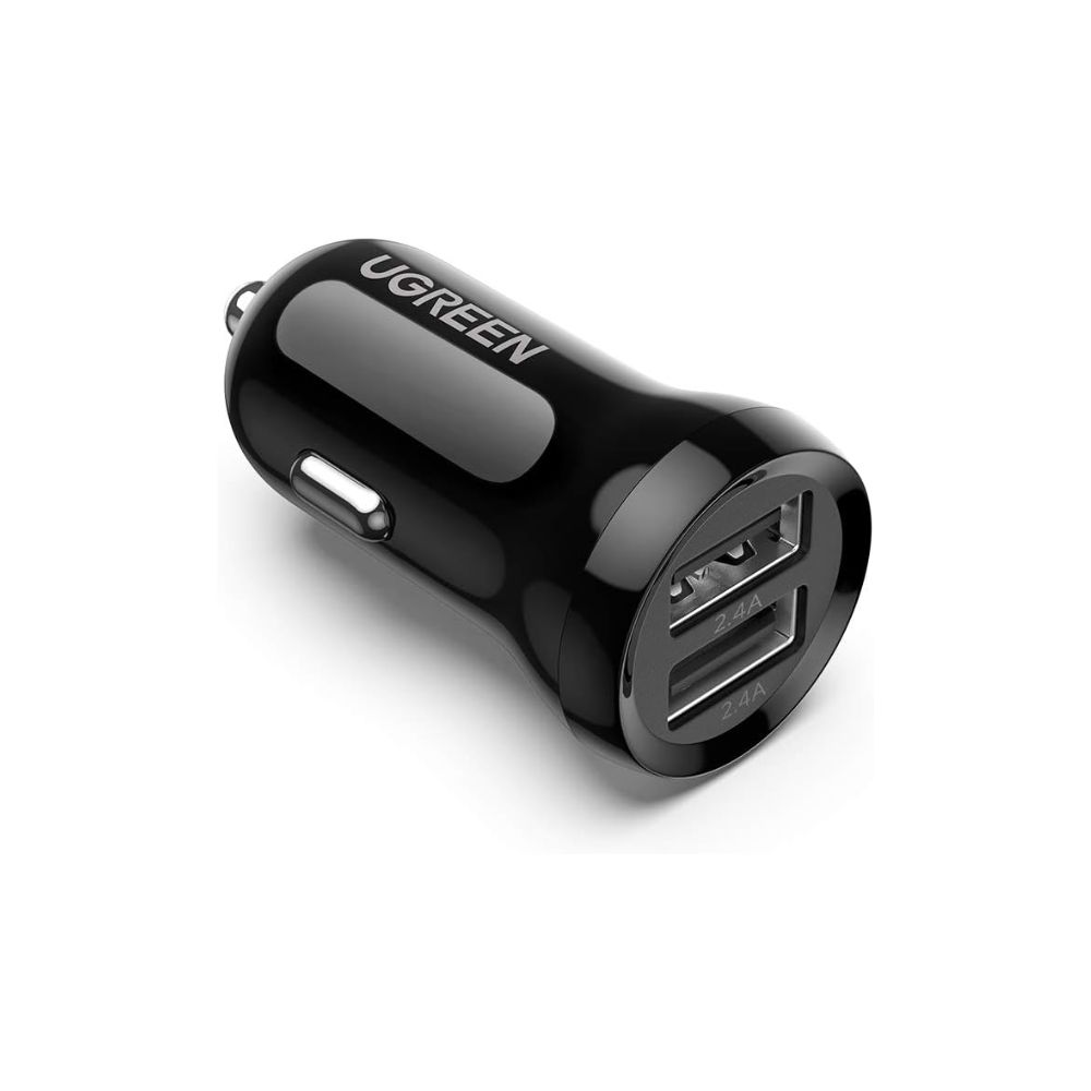 UGREEN Car Charger Fast Charging 24W Mini Car Phone Charger 4.8A Dual USB Charging Plug Adapter