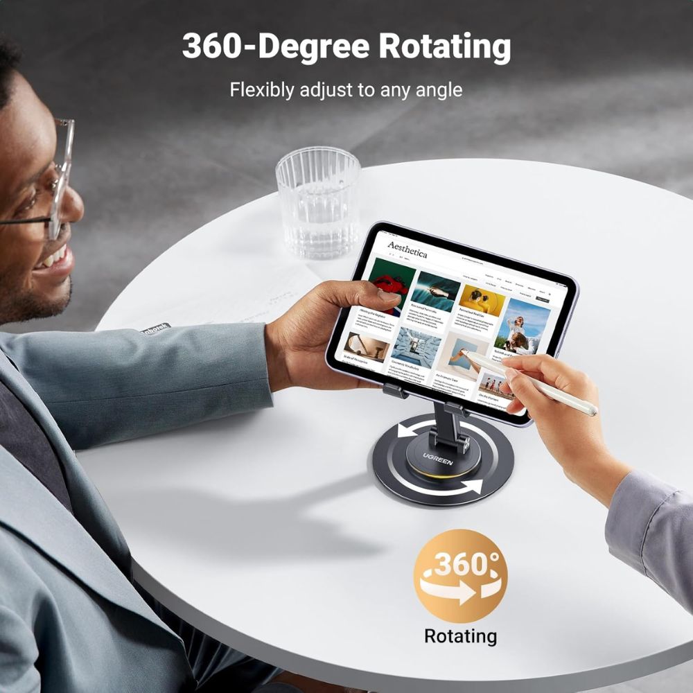 UGREEN Desktop Stand Support Phone and Tablet With a 360-degree rotating base