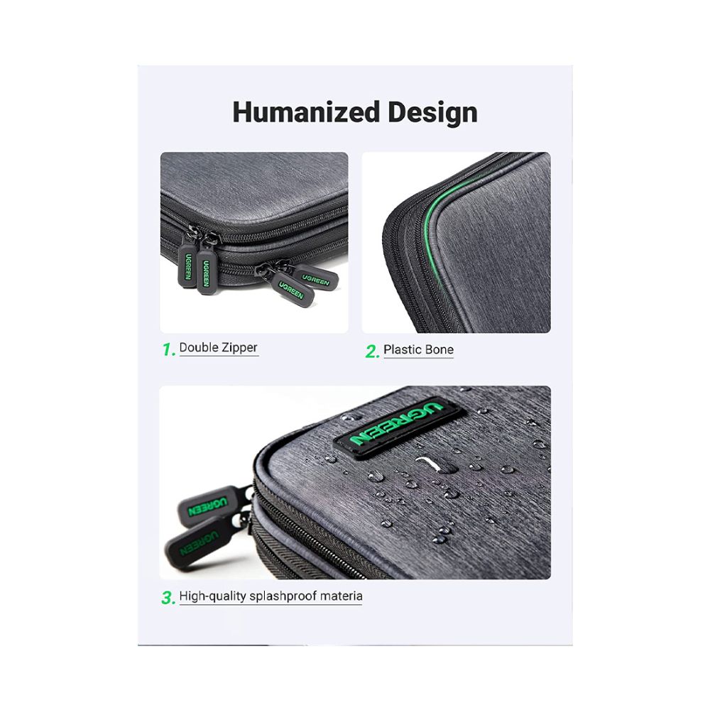 UGREEN Electronic Bag Organizer Travel Cable Organizer Storage