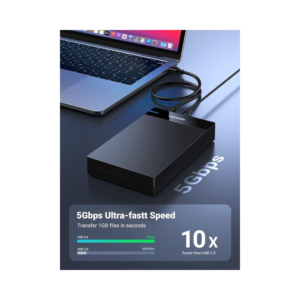 UGREEN External Hard Drive Enclosure for 3.5 2.5 Inch SATA SSD HDD USB 3.0 to SATA