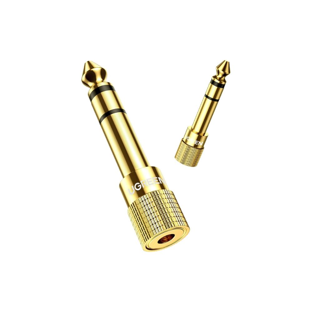 UGREEN Gold Plated Connector 6.35mm Male To 3.5mm Female Adapter