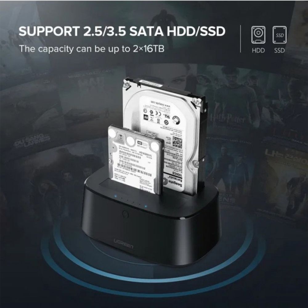 UGREEN HDD Docking Station Duplicator USB 3.0 To SATA DUAL-BAY \ Cloner