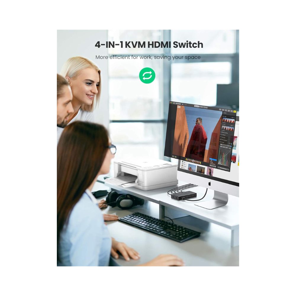 UGREEN HDMI KVM Switch 4 in 1 Out 4K
