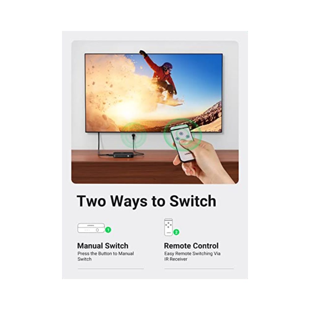 UGREEN HDMI Switch 3 IN 1 OUT HDMI Switcher Splitter
