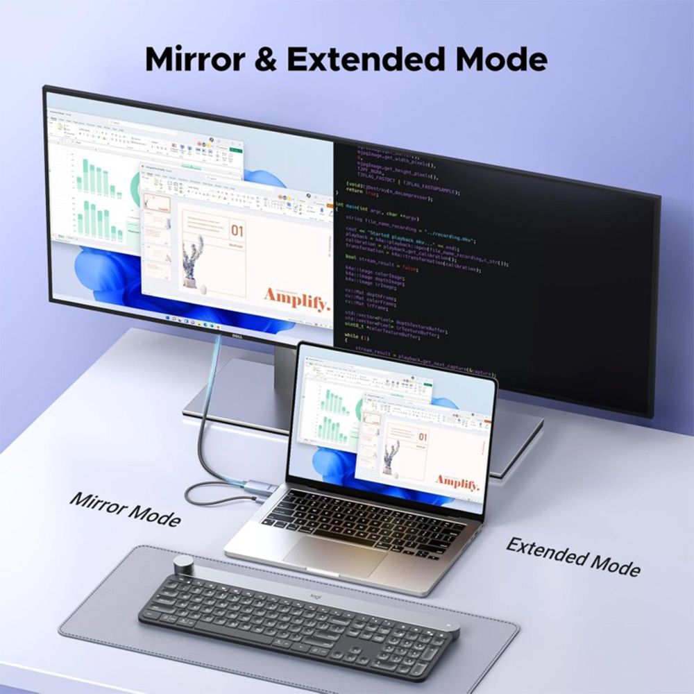 UGREEN HDMI to DisplayPort Cable, 4K@60Hz,1080P@240Hz/120Hz, Fast &amp; Stable Transmission