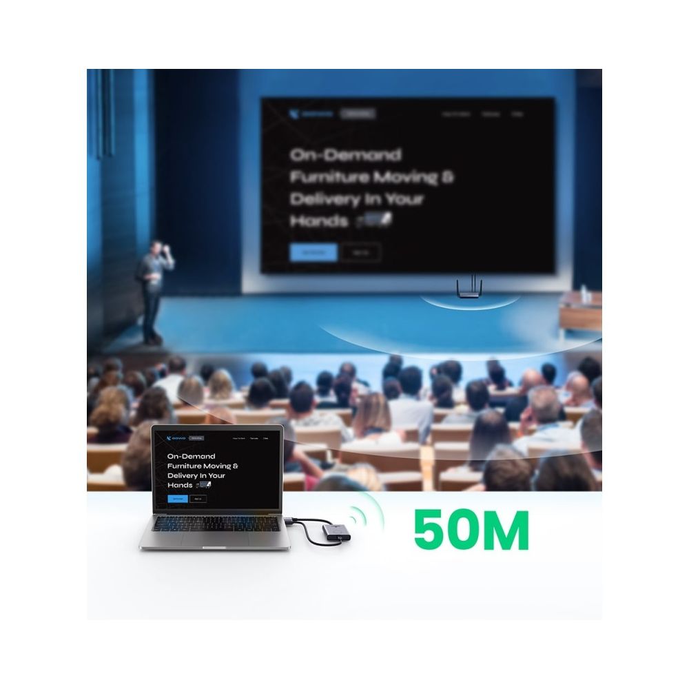 UGREEN HDMI Wireless Extender, 50 Meters Wide Range, HDMI &amp; VGA-Receiver, Support 1080P@60Hz