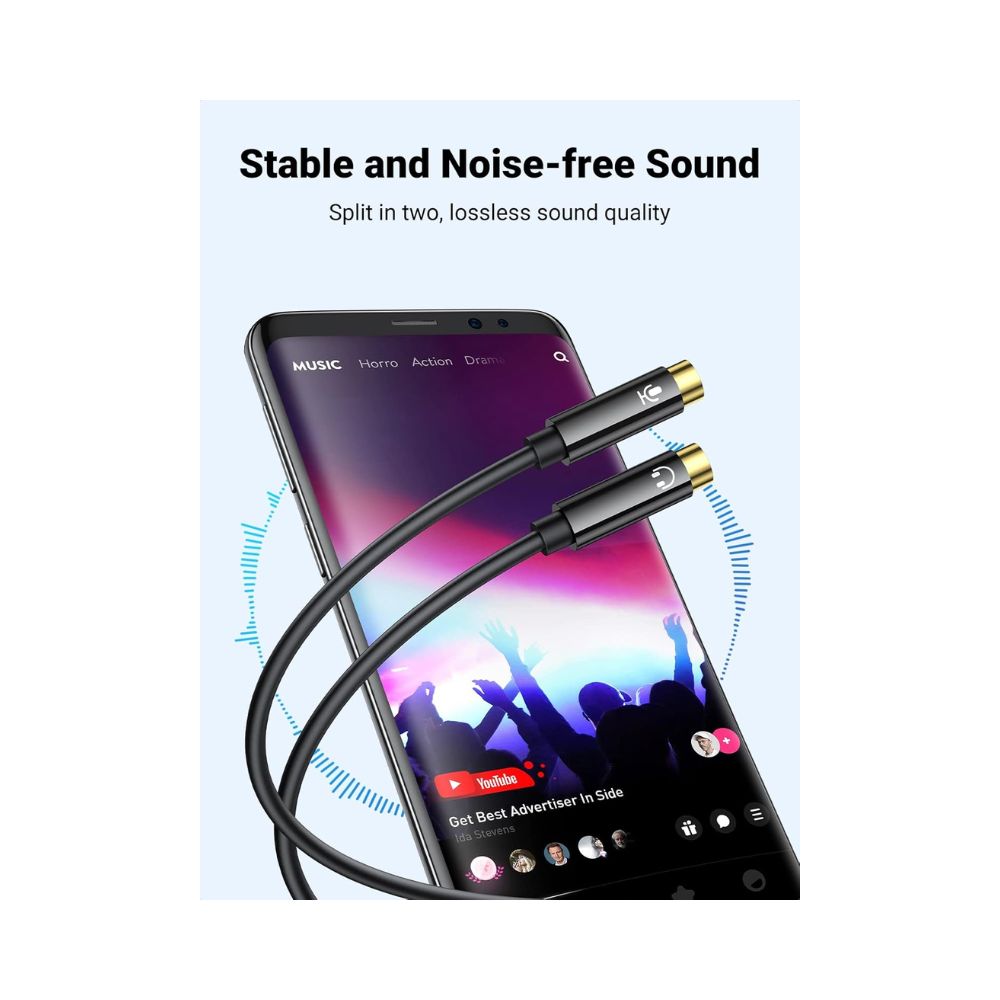 UGREEN Headset Splitter Headphone Mic Y Adapter Cable