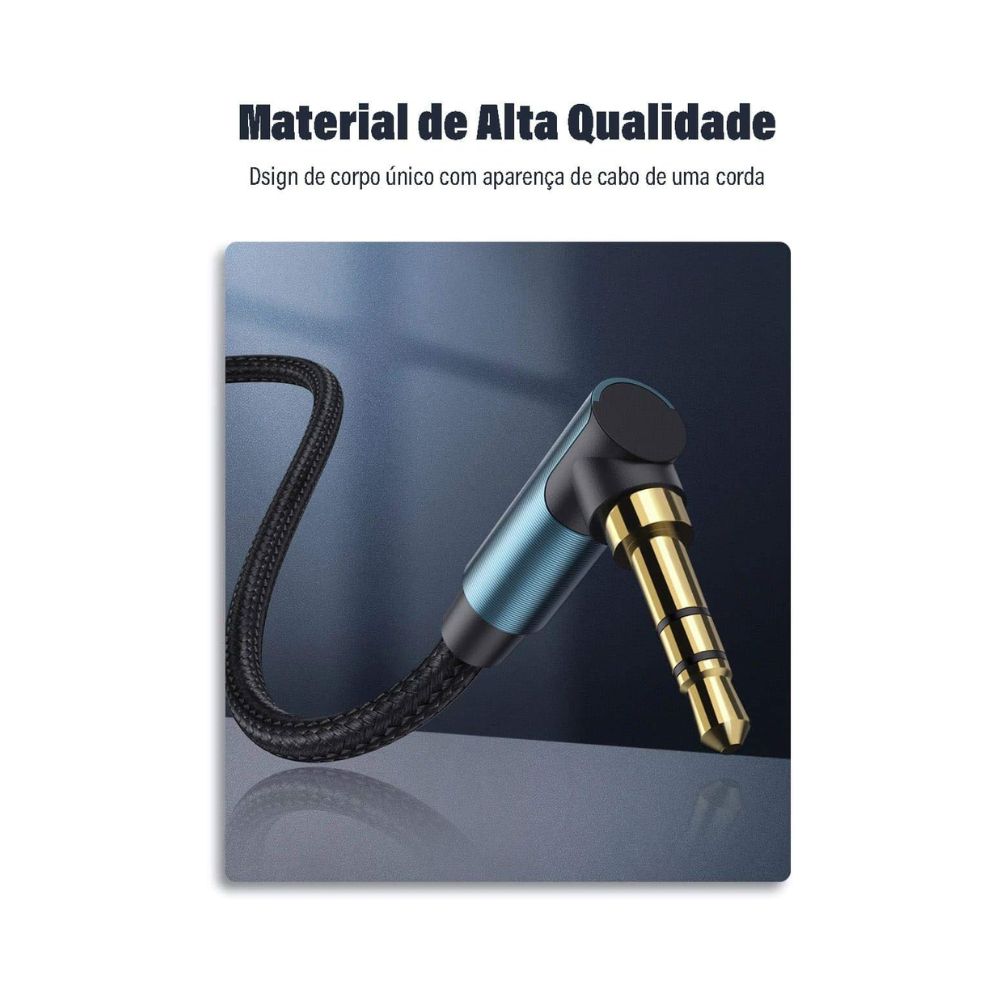 UGREEN HIFI AUX Cable 3.5mm Male to Male Braided Cable, Gold Plated