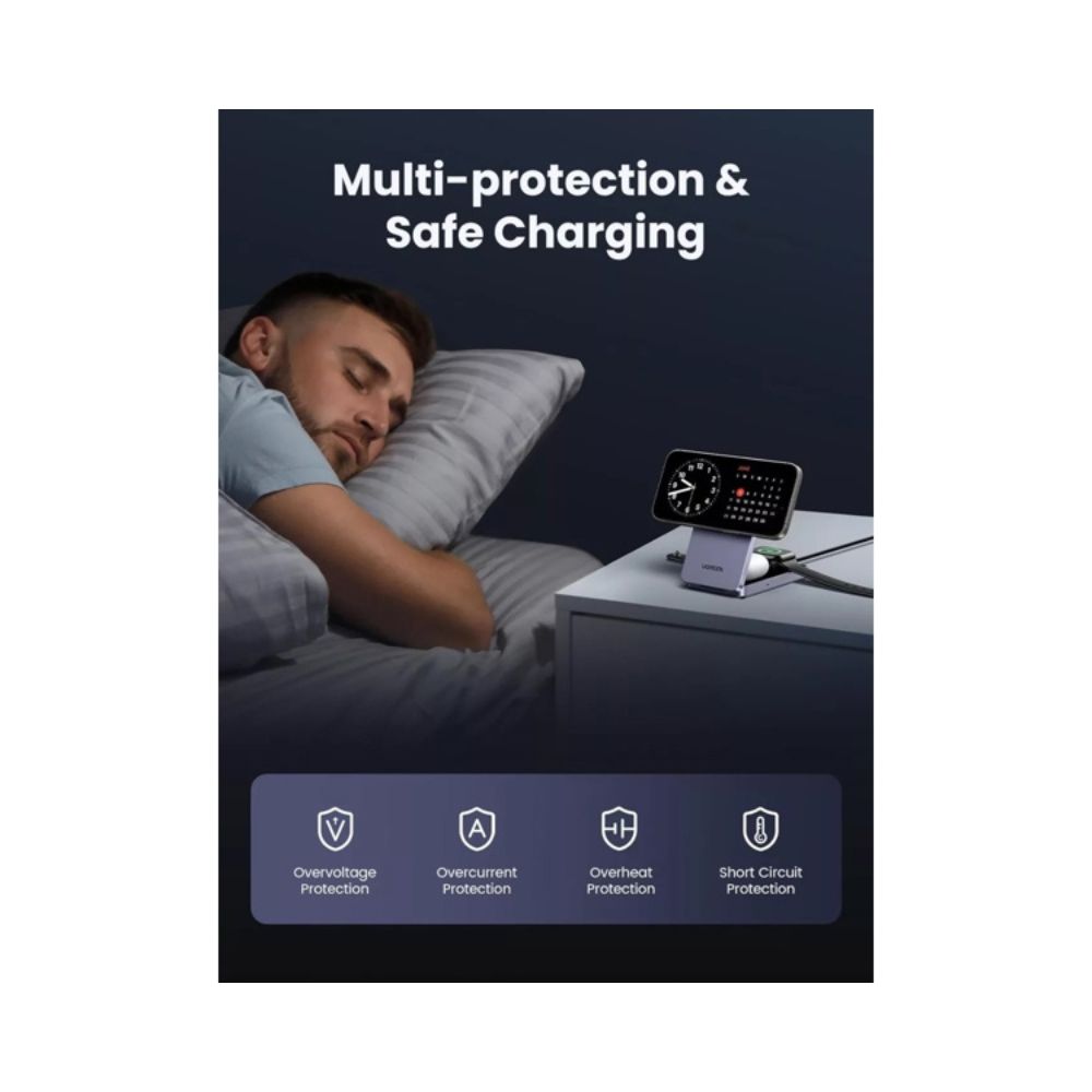 UGREEN MagFlow Qi2 3-in-1 MagSafe Charger