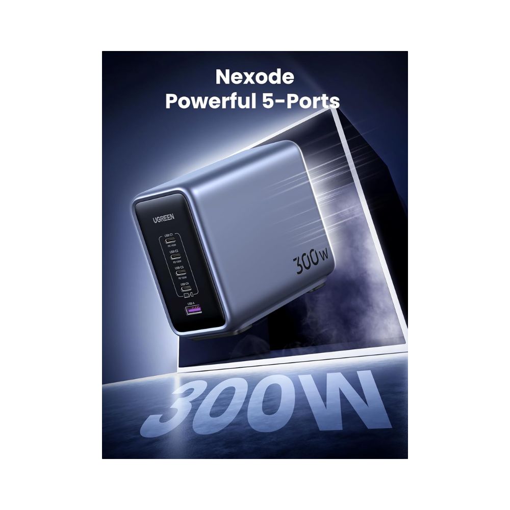 UGREEN Nexode 300W USB C GaN Charger-5 Ports Desktop Charger