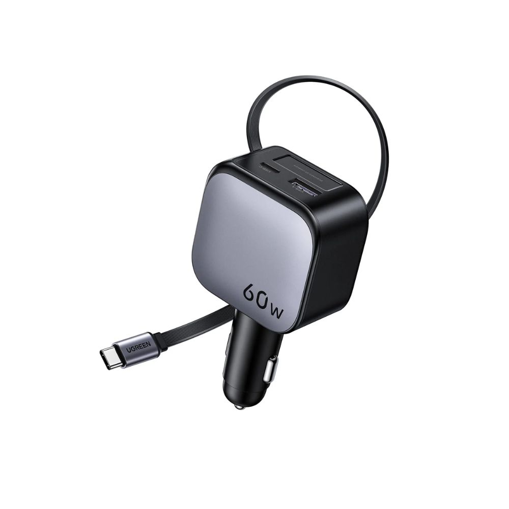 UGREEN Nexode 60W Retractable Car Charger