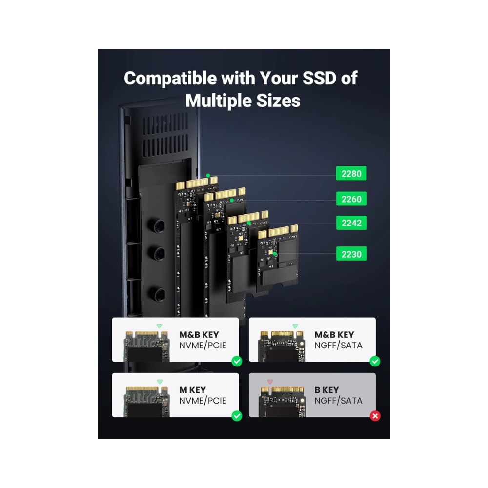 UGREEN NVMe SSD Enclosure GEN 2 USB 3.2 10Gbps SSD Caddy M.2