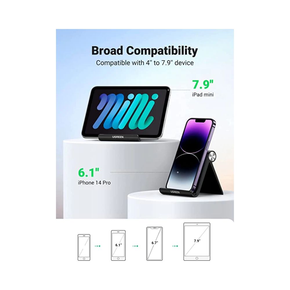 UGREEN Phone Stand for Desk Portable Mobile Phone Holder Angle Ajustable