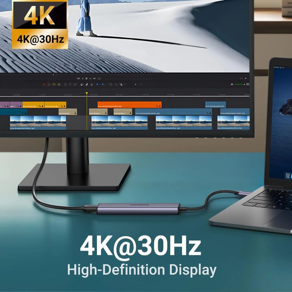 UGREEN Revodok 105 USB C Hub 5 in 1 Multiport Adapter 4K HDMI