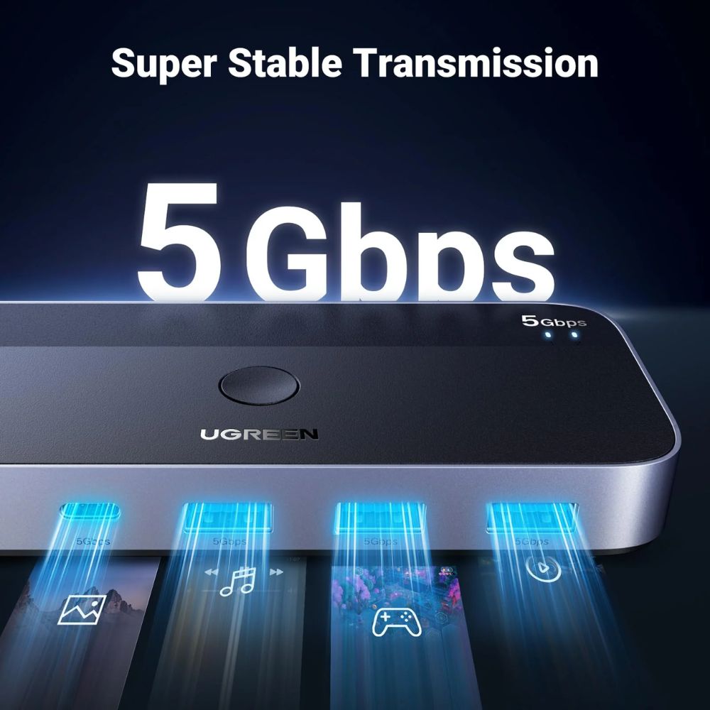 UGREEN Switch 2 Computers Sharing USB C &amp; A Devices USB 3.0