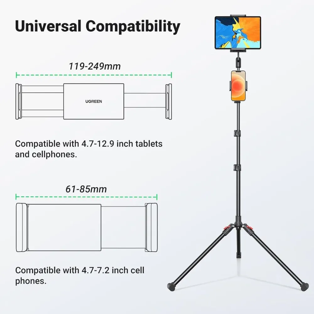 UGREEN Tablet Tripod Stand Floor Holder Mount