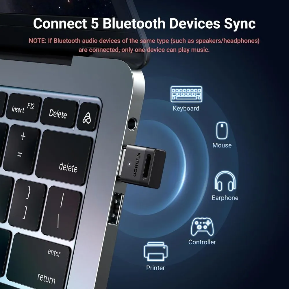 UGREEN USB Bluetooth Adapter for PC 5.3