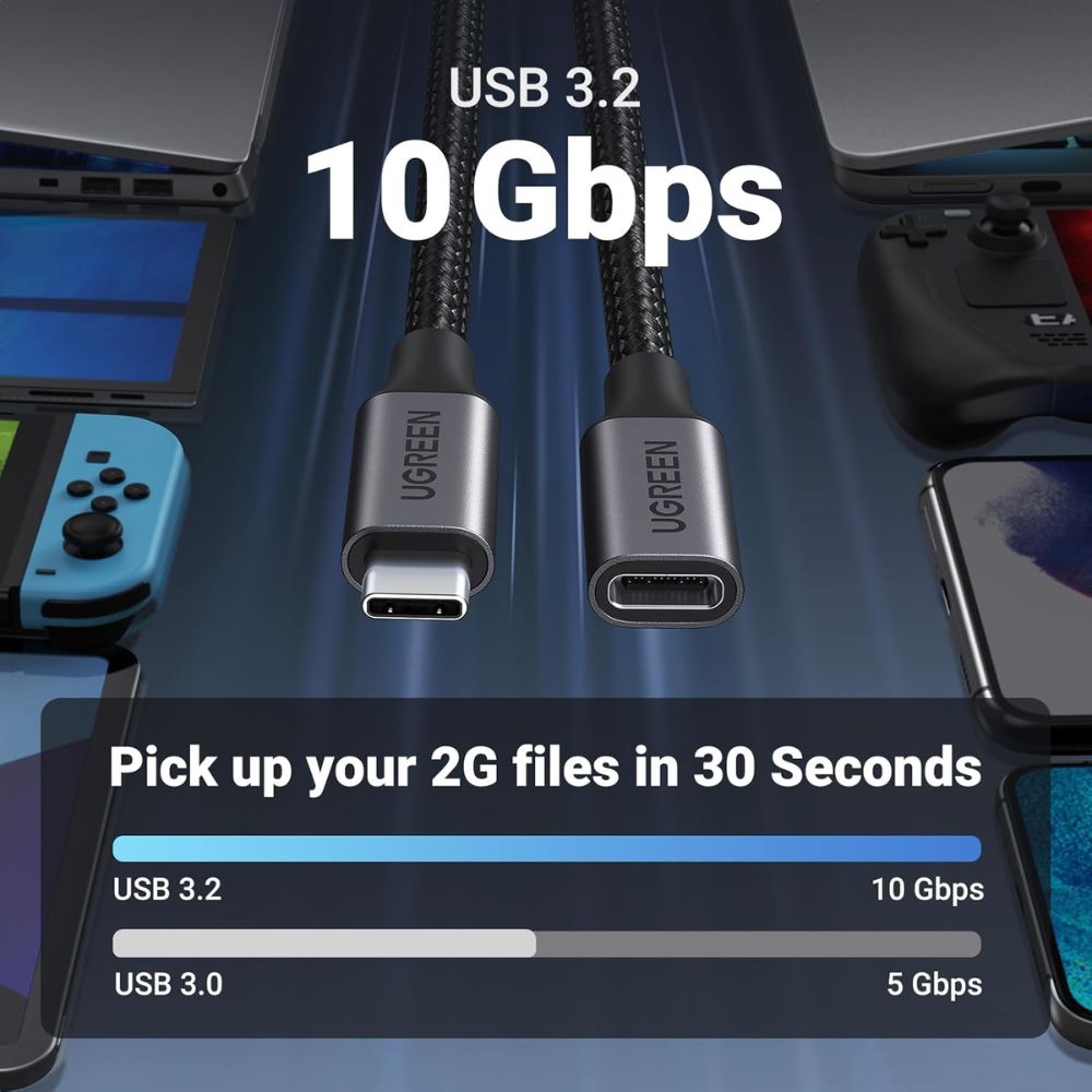 UGREEN USB-C Cable Extension Male to Female
