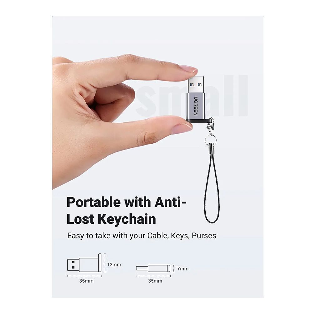UGREEN USB-C Female to USB-A 3.0 Male Adapter, Support Charging &amp; Data Sync