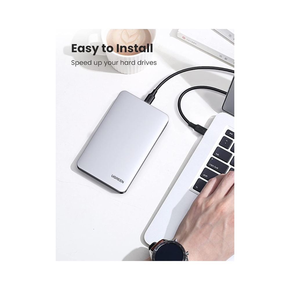 UGREEN USB C Hard Drive Enclosure for 2.5″ SATA SSD HDD Aluminum USB C to SATA Adapter