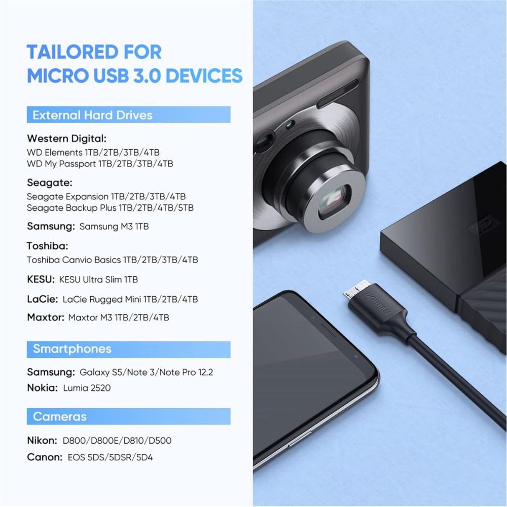 UGREEN USB C to USB Micro B Cable 3.0