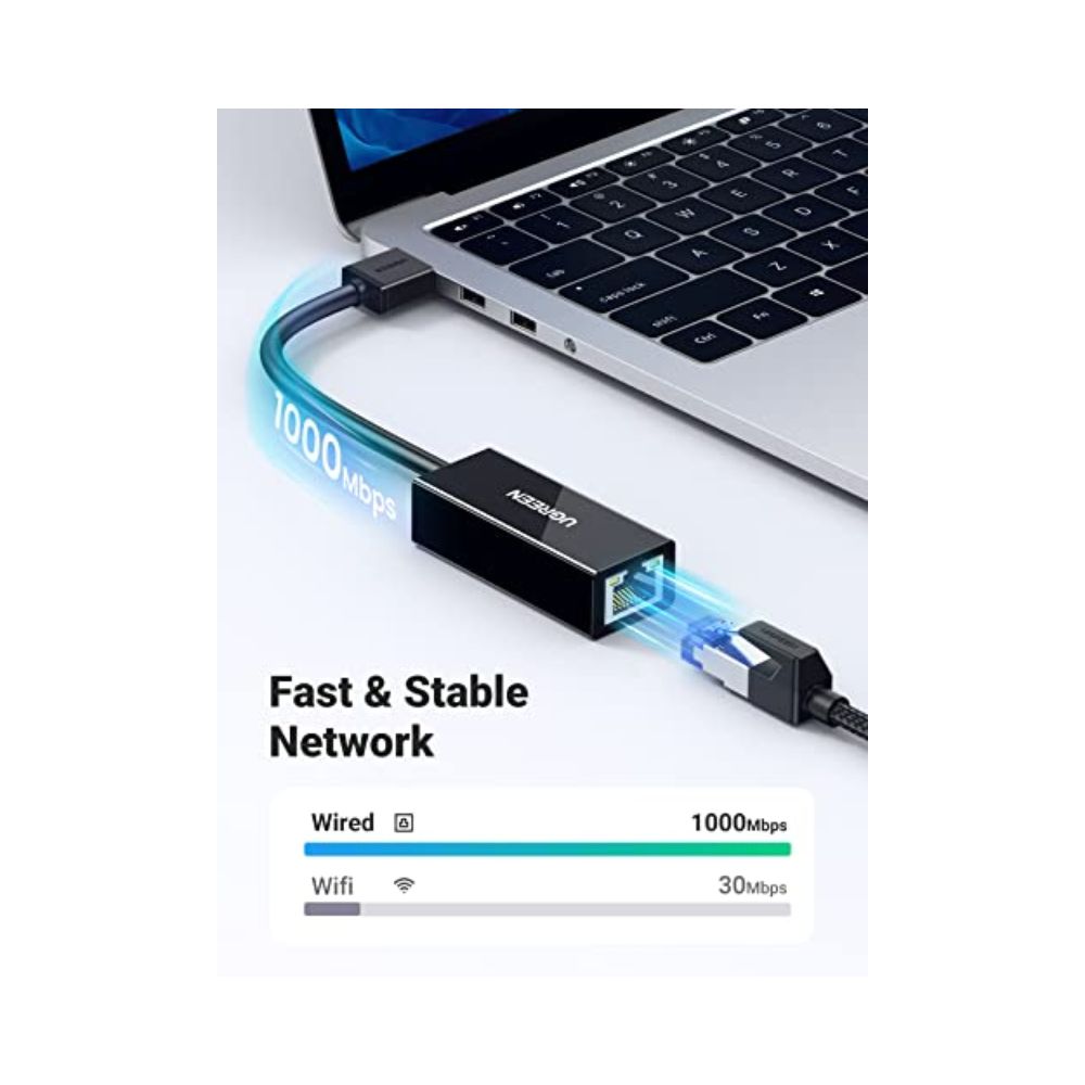 UGREEN USB to Ethernet Adapter, USB 3.0 to RJ45 1Gbps Lan Network Adapter