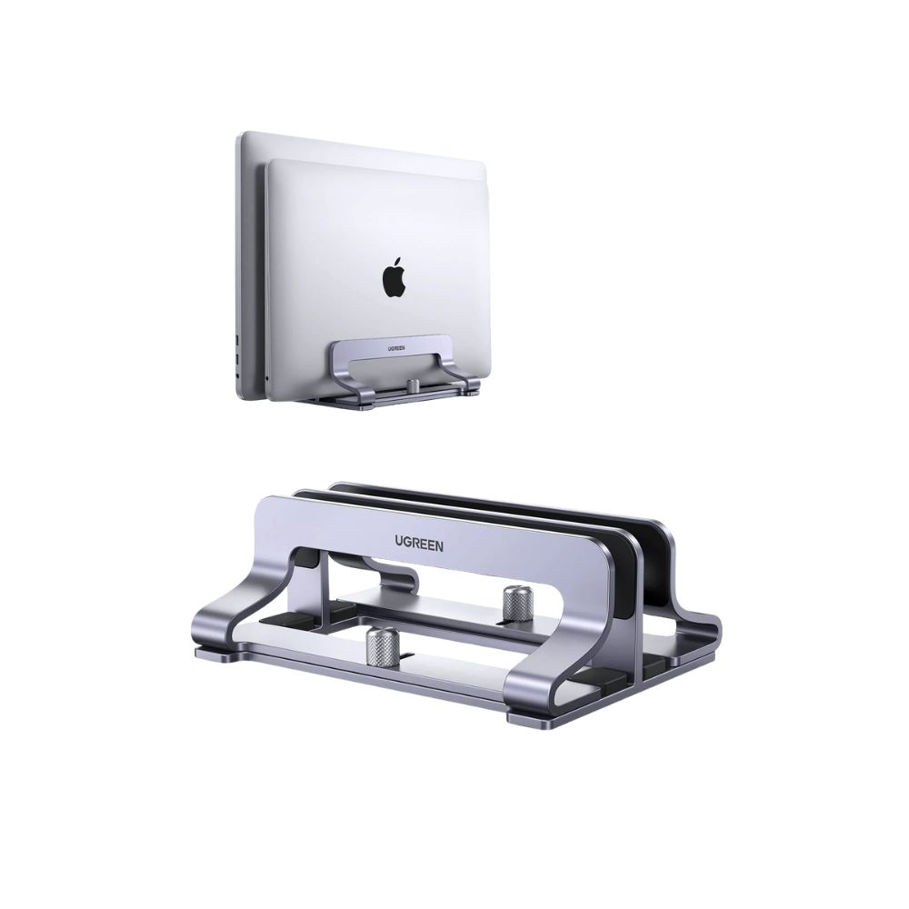 UGREEN Vertical Laptop Stand Holder Desk Dual Aluminum Dock Compatible