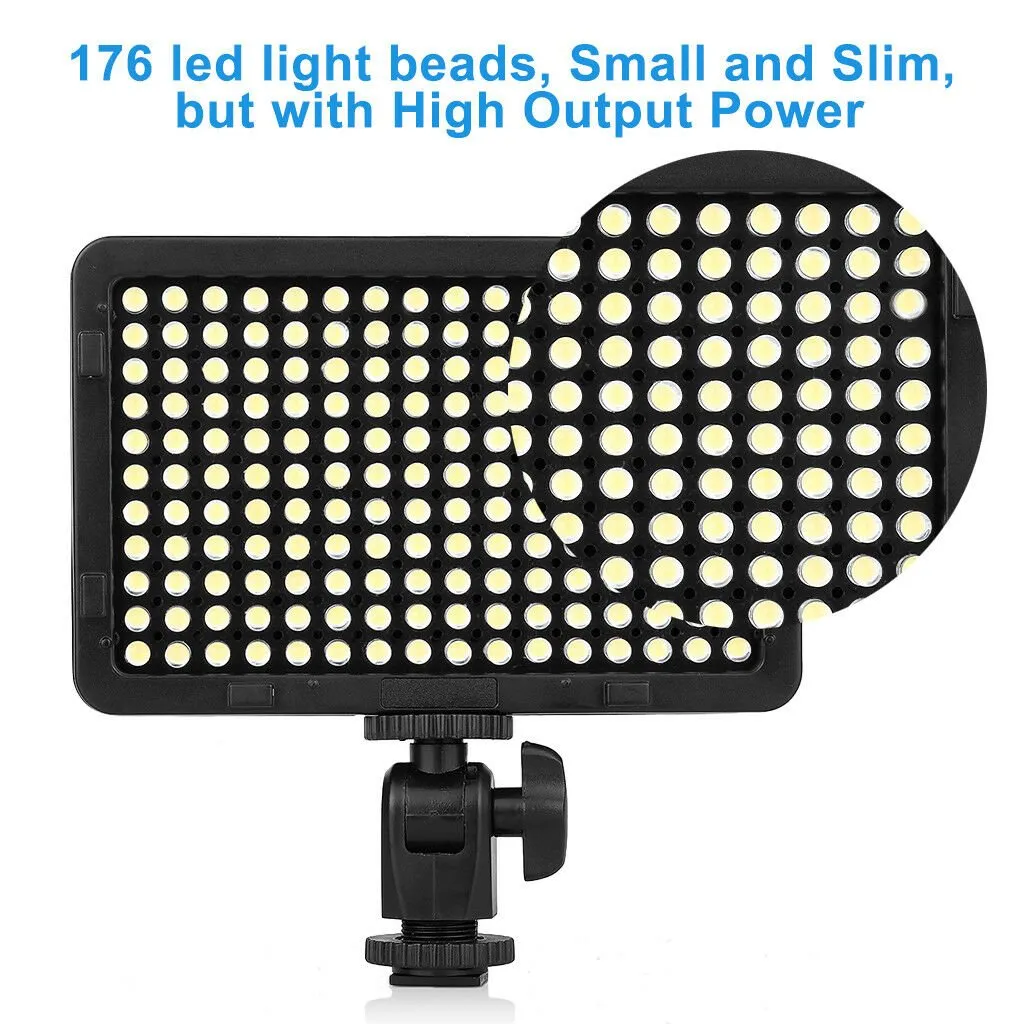 Ultra Compact LED Video Light Dimmable Panel, PT-176S
