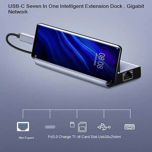 usb c hub USB 3.0 HDMI Adapter Dock for MacBook Pro Network port PD TF/SD Adapter