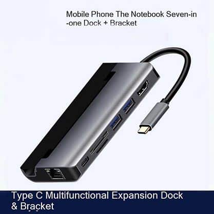 usb c hub USB 3.0 HDMI Adapter Dock for MacBook Pro Network port PD TF/SD Adapter