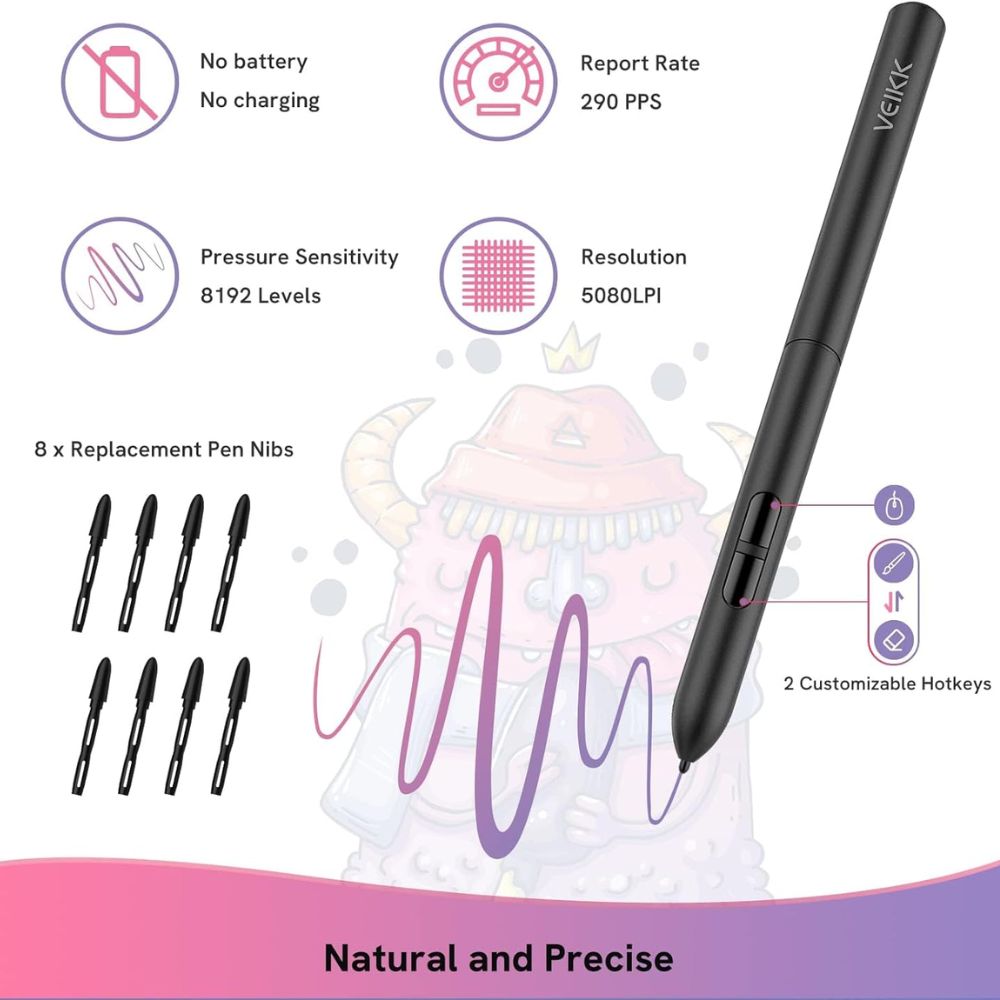 Veikk S640 Creator Pop Drawing Tablet 6″