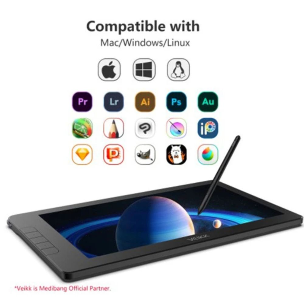 Veikk Studio 16 Pen Display with Stand and Two Pens