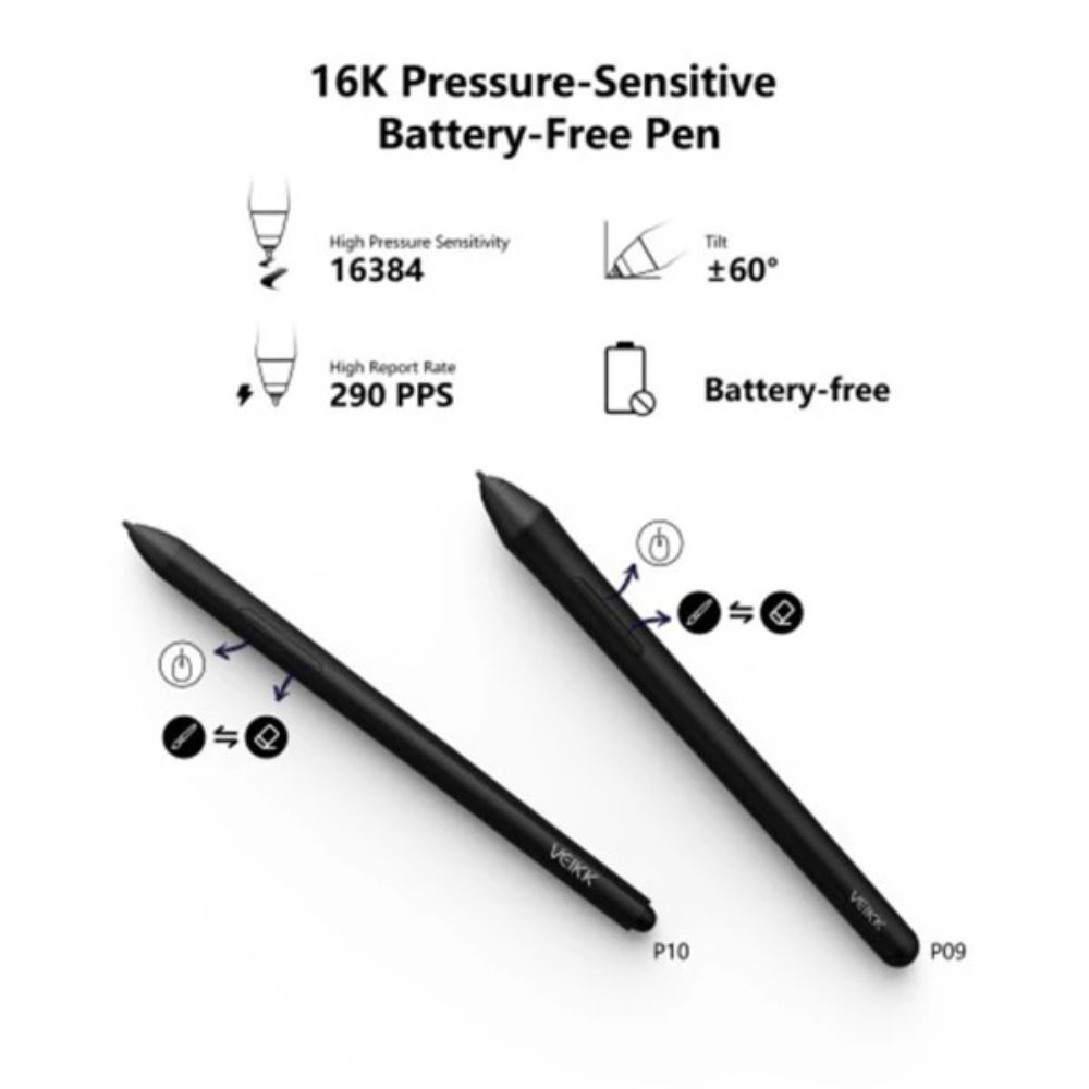Veikk Studio 16 Pen Display with Stand and Two Pens