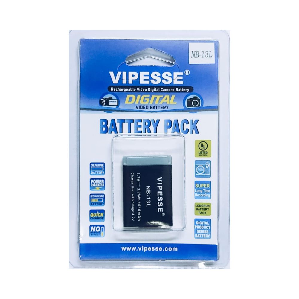 VIPESSE NB-13L Battery for Canon G7X Mark II-III