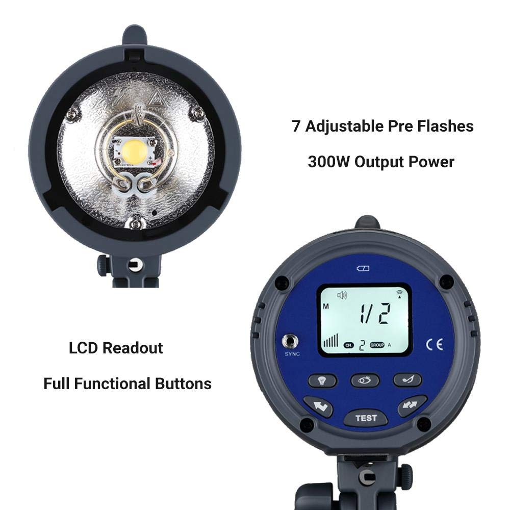 VISICO 4 Bowens Mount Lighting for Photography |Wireless flash 2.4G