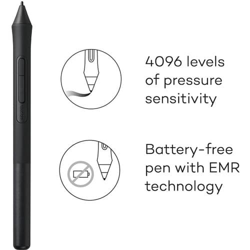 Wacom Intuos Bluetooth Creative Pen Tablet (Medium, Black).