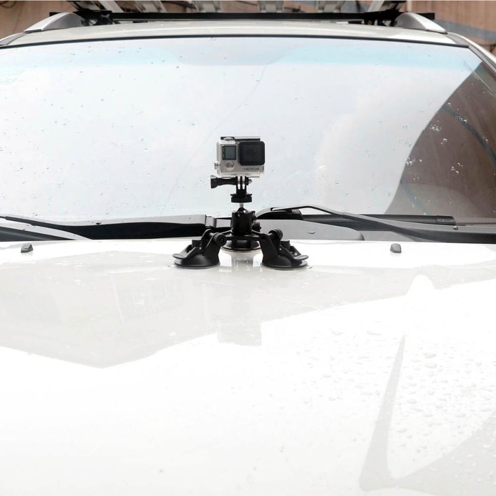 WELYOK Triple Suction Cup for Car For Gopro and Insta360
