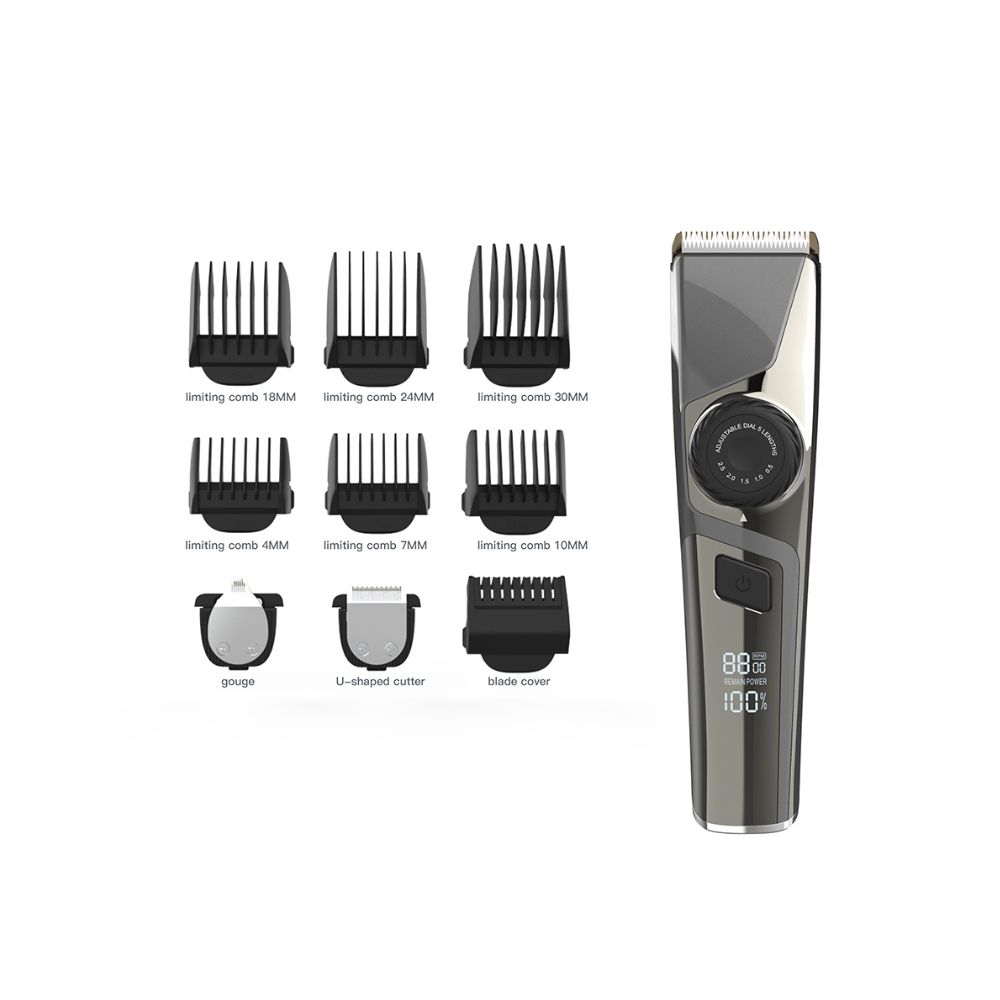 XO hair clipper CF16 with digital display tarnish