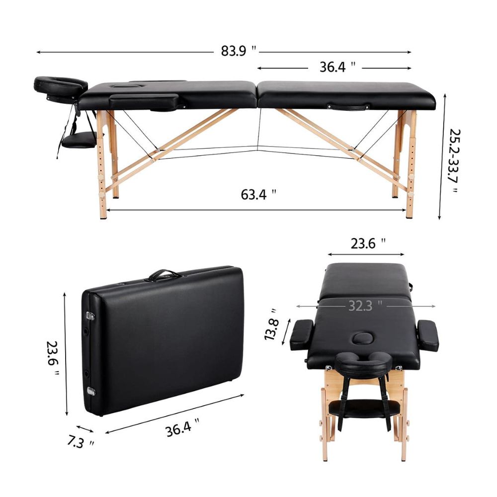 Yaheetech Spa Bed Portable Lash Bed Massage Bed