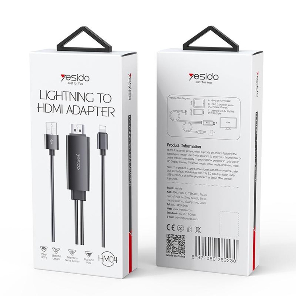 Yesido HM04 Lightning To HDMI Adapter