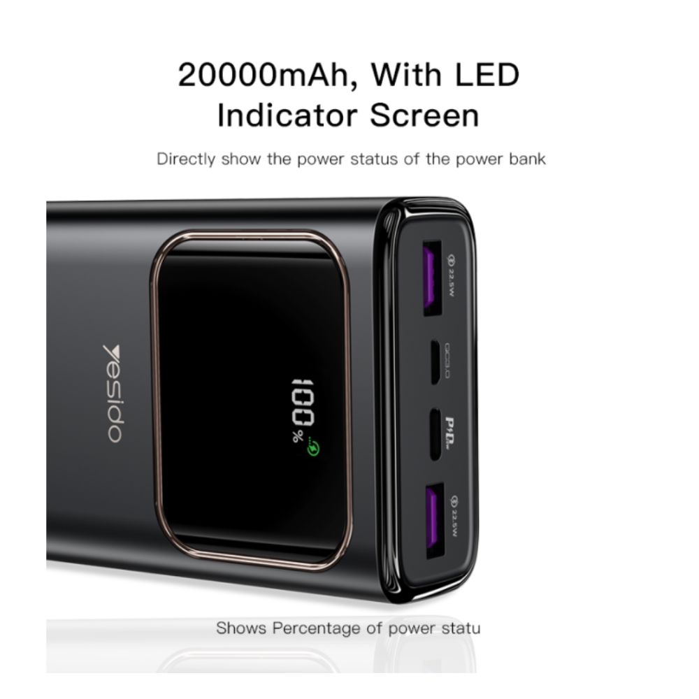 Yesido YP30 High Quality Power Bank Fast Charging 20000mAh